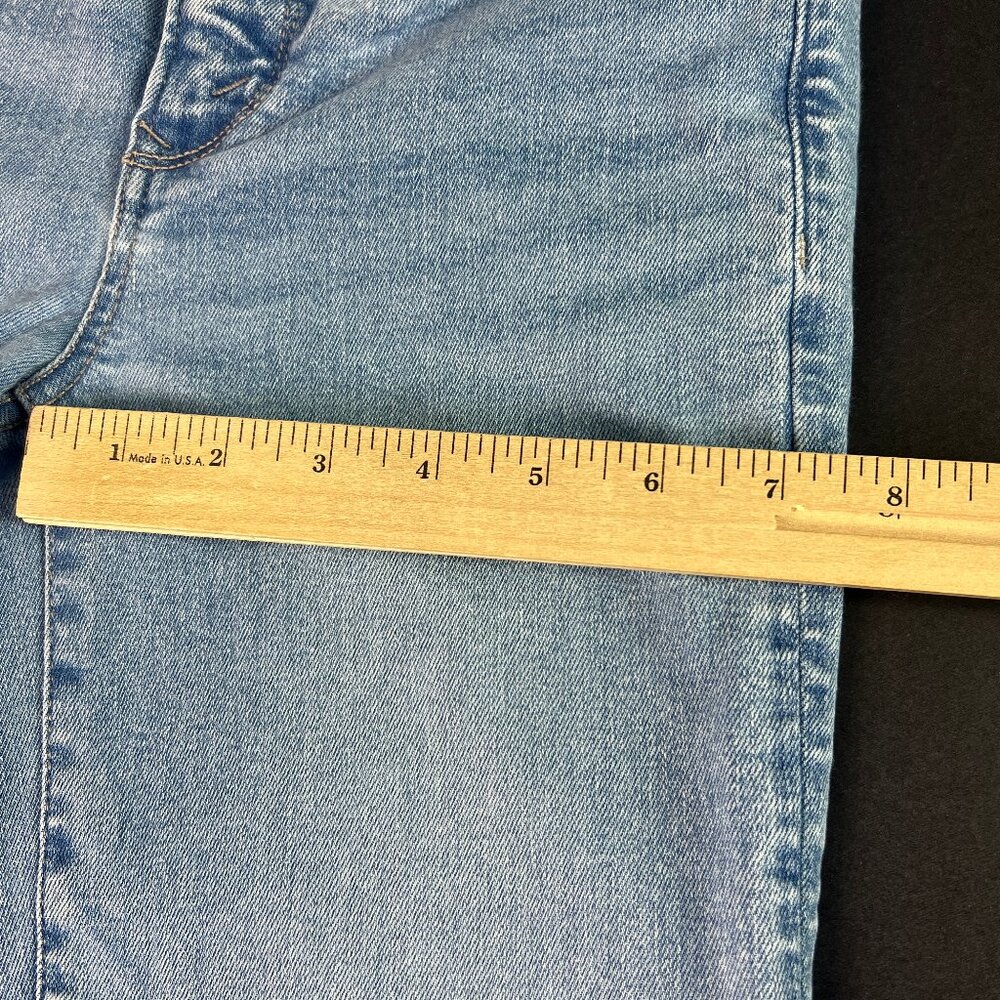 American Eagle Jean Women 26x30* Super High Rise Flare Blue Stretch Denim Tag 2R - Picture 14 of 16